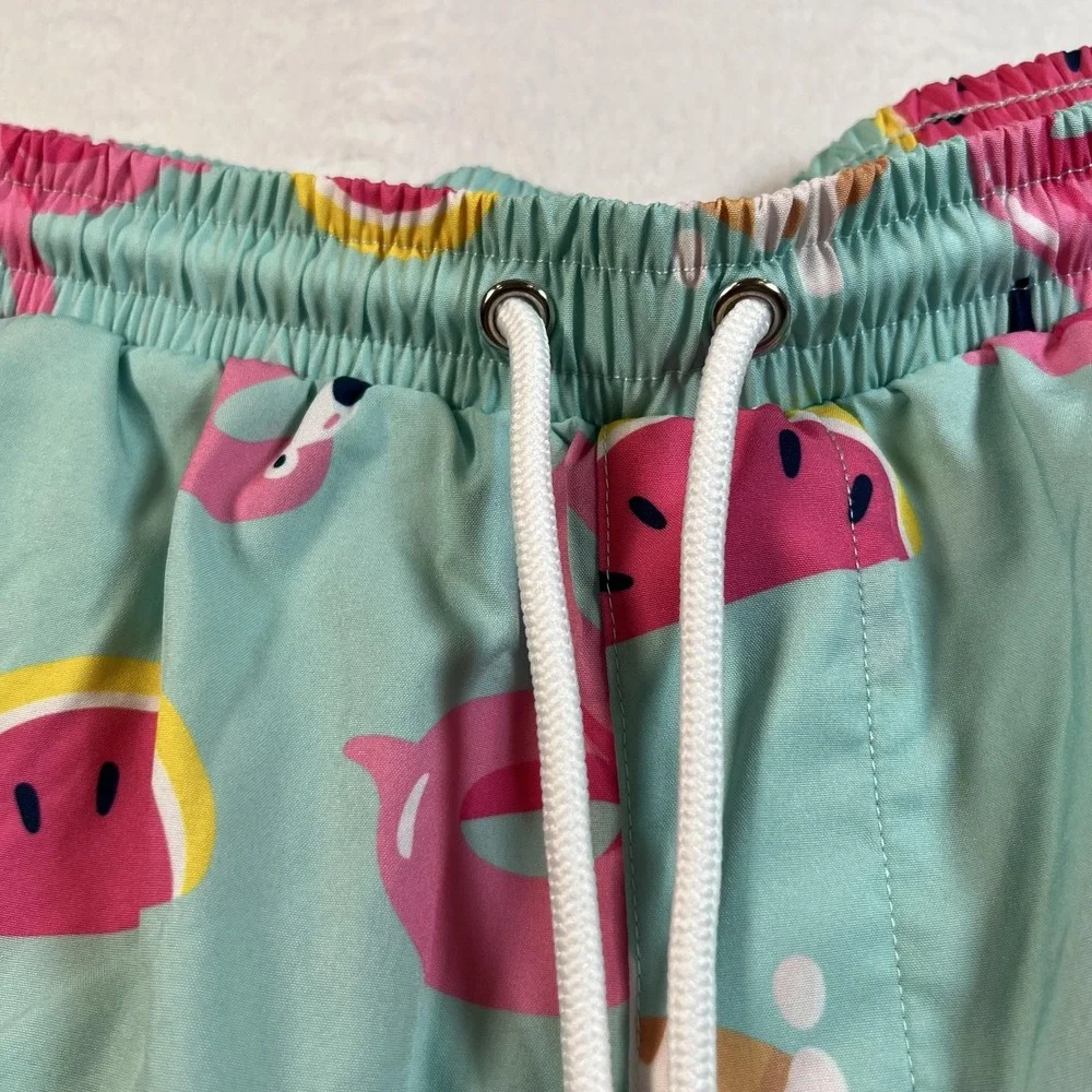 Muscle‎ Nation Swim Trunks Shorts Mens XL Flamingo Donut Watermelon Fun Print